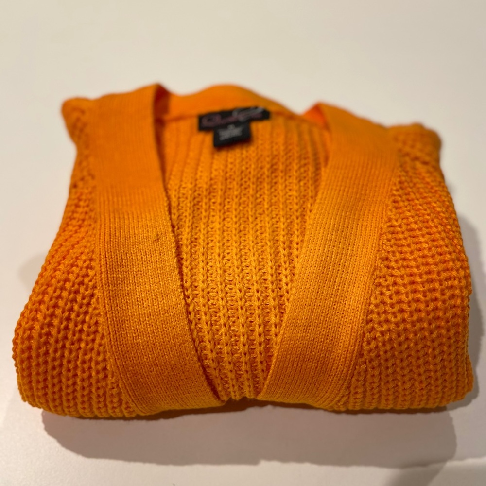 Bright Orange open front cardigan